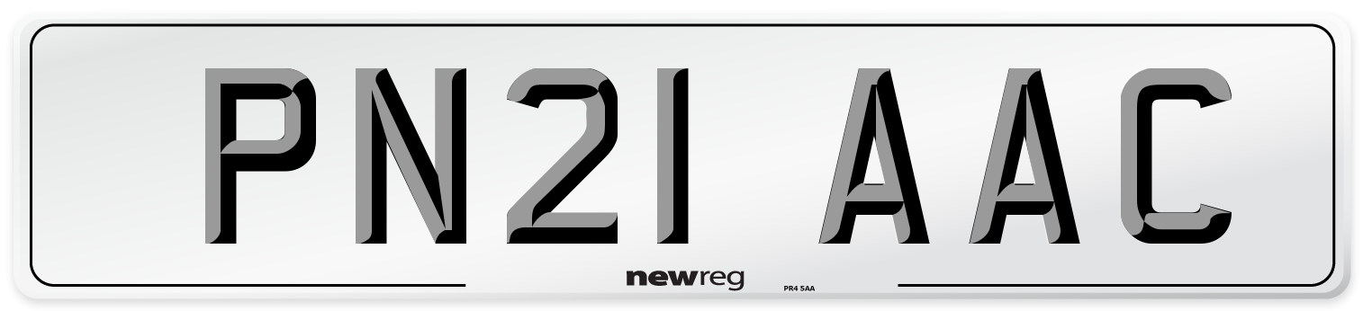 PN21 AAC Number Plate from New Reg